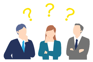 悩んでる従業員の画像