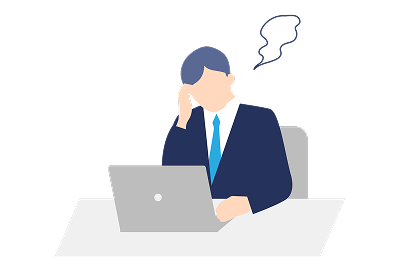 不安な従業員の画像