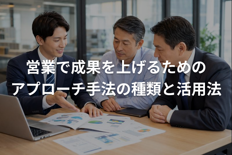 営業で成果を上げるためのアプローチ手法の種類と活用法