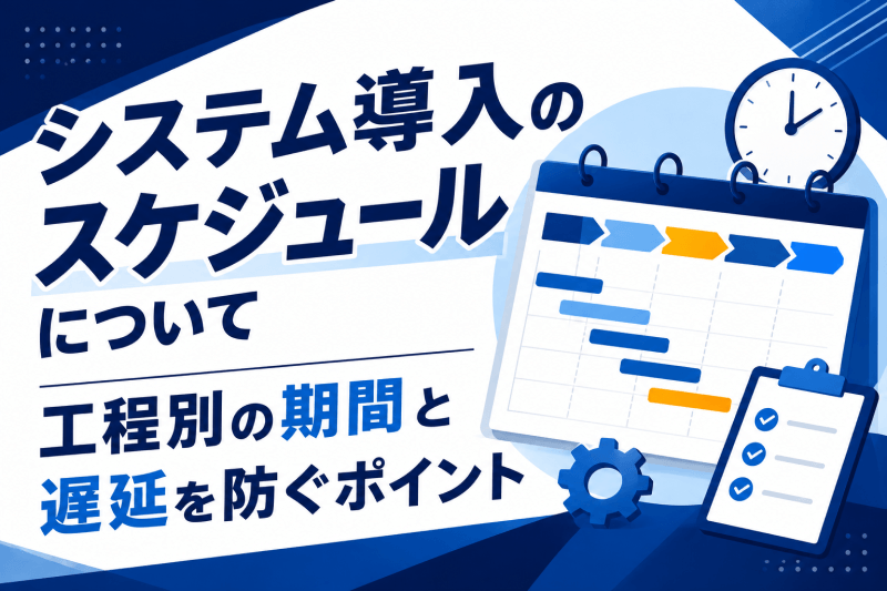 システム導入のスケジュールについて|工程別の期間と遅延を防ぐポイント